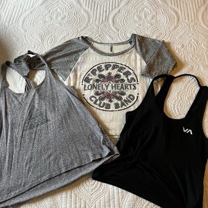 Rvca, volcom tanks, 3/4 tee. Sold together!